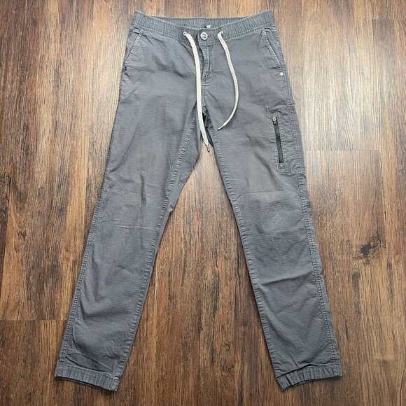 Vuori Ripstop Pant Men Climber Drawstring Hiking Charcoal Dura Terra Size Small - Picture 1 of 10